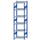 Fachbodenregal Stecksystem, Grundregal, beidseitig nutzbar, H2750xB750xT600, 6 Fachböden, Fachlast 150kg, RAL 5010 enzianblau / verzinkt