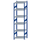 Fachbodenregal Stecksystem, Grundregal, beidseitig nutzbar, H2750xB750xT600, 6 Fachböden, Fachlast 250kg, RAL 5010 enzianblau / verzinkt