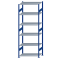 Fachbodenregal Stecksystem, Grundregal, beidseitig nutzbar, H2750xB1000xT600, 6 Fachböden, Fachlast 85kg, RAL 5010 enzianblau / verzinkt