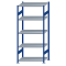 Fachbodenregal Stecksystem, Grundregal, beidseitig nutzbar, H2300xB1000xT600, 5 Fachböden, Fachlast 250kg, RAL 5010 enzianblau / verzinkt