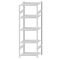 Fachbodenregal Stecksystem, Grundregal, beidseitig nutzbar, H2300xB750xT600, 5 Fachböden, Fachlast 150kg, RAL 7035 lichtgrau
