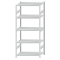 Fachbodenregal Stecksystem, Grundregal, beidseitig nutzbar, H2300xB1000xT600, 5 Fachböden, Fachlast 330kg, RAL 7035 lichtgrau