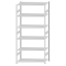 Fachbodenregal Stecksystem, Grundregal, beidseitig nutzbar, H2750xB1300xT600, 6 Fachböden, Fachlast 150kg, RAL 7035 lichtgrau