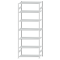Fachbodenregal Stecksystem, Grundregal, beidseitig nutzbar, H3500xB1300xT600, 7 Fachböden, Fachlast 150kg, RAL 7035 lichtgrau