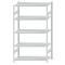 Fachbodenregal Stecksystem, Grundregal, beidseitig nutzbar, H2300xB1300xT600, 5 Fachböden, Fachlast 250kg, RAL 7035 lichtgrau
