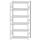 Fachbodenregal Stecksystem, Grundregal, beidseitig nutzbar, H2750xB1300xT600, 6 Fachböden, Fachlast 250kg, RAL 7035 lichtgrau
