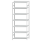 Fachbodenregal Stecksystem, Grundregal, beidseitig nutzbar, H3500xB1300xT600, 7 Fachböden, Fachlast 250kg, RAL 7035 lichtgrau