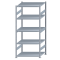 Fachbodenregal Stecksystem, Grundregal, beidseitig nutzbar, H2300xB1000xT800, 5 Fachböden, Fachlast 330kg, sendzimirverzinkt