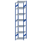 Fachbodenregal Stecksystem, Grundregal, beidseitig nutzbar, H3500xB750xT800, 7 Fachböden, Fachlast 150kg, RAL 5010 enzianblau / verzinkt