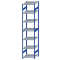 Fachbodenregal Stecksystem, Grundregal, beidseitig nutzbar, H3500xB750xT800, 7 Fachböden, Fachlast 250kg, RAL 5010 enzianblau / verzinkt