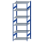 Fachbodenregal Stecksystem, Grundregal, beidseitig nutzbar, H2750xB1000xT800, 6 Fachböden, Fachlast 150kg, RAL 5010 enzianblau / verzinkt