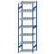 Fachbodenregal Stecksystem, Grundregal, beidseitig nutzbar, H3500xB1000xT800, 7 Fachböden, Fachlast 150kg, RAL 5010 enzianblau / verzinkt