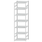 Fachbodenregal Stecksystem, Grundregal, beidseitig nutzbar, H3500xB1000xT800, 7 Fachböden, Fachlast 250kg, RAL 7035 lichtgrau