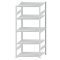 Fachbodenregal Stecksystem, Grundregal, beidseitig nutzbar, H2300xB1000xT800, 5 Fachböden, Fachlast 330kg, RAL 7035 lichtgrau