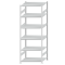 Fachbodenregal Stecksystem, Grundregal, beidseitig nutzbar, H2750xB1000xT800, 6 Fachböden, Fachlast 330kg, RAL 7035 lichtgrau