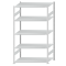 Fachbodenregal Stecksystem, Grundregal, beidseitig nutzbar, H2300xB1300xT800, 5 Fachböden, Fachlast 150kg, RAL 7035 lichtgrau