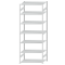 Fachbodenregal Stecksystem, Grundregal, beidseitig nutzbar, H3500xB1300xT800, 7 Fachböden, Fachlast 150kg, RAL 7035 lichtgrau