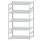 Fachbodenregal Stecksystem, Grundregal, beidseitig nutzbar, H2300xB1300xT800, 5 Fachböden, Fachlast 250kg, RAL 7035 lichtgrau