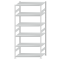Fachbodenregal Stecksystem, Grundregal, beidseitig nutzbar, H2750xB1300xT800, 6 Fachböden, Fachlast 250kg, RAL 7035 lichtgrau