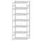 Fachbodenregal Stecksystem, Grundregal, beidseitig nutzbar, H3500xB1300xT800, 7 Fachböden, Fachlast 250kg, RAL 7035 lichtgrau