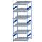 Fachbodenregal Stecksystem, Grundregal, beidseitig nutzbar, H2750xB1000xT1000, 6 Fachböden, Fachlast 250kg, RAL 5010 enzianblau / verzinkt