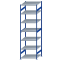 Fachbodenregal Stecksystem, Grundregal, beidseitig nutzbar, H3500xB1000xT1000, 7 Fachböden, Fachlast 250kg, RAL 5010 enzianblau / verzinkt