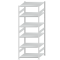Fachbodenregal Stecksystem, Grundregal, beidseitig nutzbar, H2750xB1000xT1000, 6 Fachböden, Fachlast 250kg, RAL 7035 lichtgrau