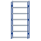 Fachbodenregal Stecksystem, Grundregal, beidseitig nutzbar, H3000xB1300xT300, 7 Fachböden, Fachlast 85kg, RAL 5010 enzianblau / verzinkt