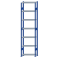 Fachbodenregal Stecksystem, Grundregal, beidseitig nutzbar, H3000xB750xT350, 7 Fachböden, Fachlast 85kg, RAL 5010 enzianblau / verzinkt
