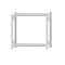 Fachbodenregal Stecksystem, Grundregal, beidseitig nutzbar, H1000xB1000xT300 mm, 2 Fachböden, Fachlast 85 kg, RAL 7035 lichtgrau