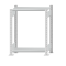 Fachbodenregal Stecksystem, Grundregal, beidseitig nutzbar, H1000xB750xT300 mm, 2 Fachböden, Fachlast 150 kg, RAL 7035 lichtgrau