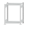 Fachbodenregal Stecksystem, Grundregal, beidseitig nutzbar, H1000xB750xT400 mm, 2 Fachböden, Fachlast 150 kg, RAL 7035 lichtgrau