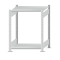 Fachbodenregal Stecksystem, Grundregal, beidseitig nutzbar, H1000xB750xT500 mm, 2 Fachböden, Fachlast 150 kg, RAL 7035 lichtgrau