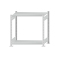 Fachbodenregal Stecksystem, Grundregal, beidseitig nutzbar, H1000xB1000xT500 mm, 2 Fachböden, Fachlast 150 kg, RAL 7035 lichtgrau