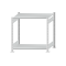 Fachbodenregal Stecksystem, Grundregal, beidseitig nutzbar, H1000xB1000xT600 mm, 2 Fachböden, Fachlast 150 kg, RAL 7035 lichtgrau