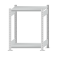 Fachbodenregal Stecksystem, Grundregal, beidseitig nutzbar, H1000xB750xT400 mm, 2 Fachböden, Fachlast 250 kg, RAL 7035 lichtgrau