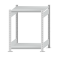 Fachbodenregal Stecksystem, Grundregal, beidseitig nutzbar, H1000xB750xT500 mm, 2 Fachböden, Fachlast 250 kg, RAL 7035 lichtgrau