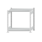 Fachbodenregal Stecksystem, Grundregal, beidseitig nutzbar, H1000xB1000xT500 mm, 2 Fachböden, Fachlast 250 kg, RAL 7035 lichtgrau