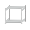 Fachbodenregal Stecksystem, Grundregal, beidseitig nutzbar, H1000xB1000xT800 mm, 2 Fachböden, Fachlast 250 kg, RAL 7035 lichtgrau