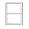 Fachbodenregal Stecksystem, Grundregal, beidseitig nutzbar, H1500xB1000xT300 mm, 3 Fachböden, Fachlast 85 kg, RAL 7035 lichtgrau