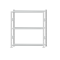Fachbodenregal Stecksystem, Grundregal, beidseitig nutzbar, H1500xB1300xT300 mm, 3 Fachböden, Fachlast 85 kg, RAL 7035 lichtgrau