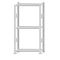 Fachbodenregal Stecksystem, Grundregal, beidseitig nutzbar, H1500xB750xT300 mm, 3 Fachböden, Fachlast 150 kg, RAL 7035 lichtgrau