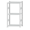 Fachbodenregal Stecksystem, Grundregal, beidseitig nutzbar, H1500xB750xT400 mm, 3 Fachböden, Fachlast 150 kg, RAL 7035 lichtgrau