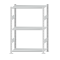 Fachbodenregal Stecksystem, Grundregal, beidseitig nutzbar, H1500xB1000xT400 mm, 3 Fachböden, Fachlast 150 kg, RAL 7035 lichtgrau