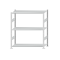 Fachbodenregal Stecksystem, Grundregal, beidseitig nutzbar, H1500xB1300xT500 mm, 3 Fachböden, Fachlast 150 kg, RAL 7035 lichtgrau