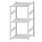 Fachbodenregal Stecksystem, Grundregal, beidseitig nutzbar, H1500xB750xT800 mm, 3 Fachböden, Fachlast 150 kg, RAL 7035 lichtgrau