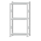 Fachbodenregal Stecksystem, Grundregal, beidseitig nutzbar, H1500xB750xT300 mm, 3 Fachböden, Fachlast 250 kg, RAL 7035 lichtgrau