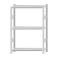 Fachbodenregal Stecksystem, Grundregal, beidseitig nutzbar, H1500xB1000xT300 mm, 3 Fachböden, Fachlast 250 kg, RAL 7035 lichtgrau