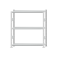 Fachbodenregal Stecksystem, Grundregal, beidseitig nutzbar, H1500xB1300xT300 mm, 3 Fachböden, Fachlast 250 kg, RAL 7035 lichtgrau