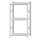 Fachbodenregal Stecksystem, Grundregal, beidseitig nutzbar, H1500xB750xT400 mm, 3 Fachböden, Fachlast 250 kg, RAL 7035 lichtgrau